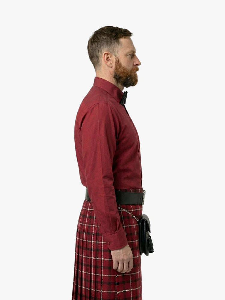 Camisa de vestir roja hecha a medida