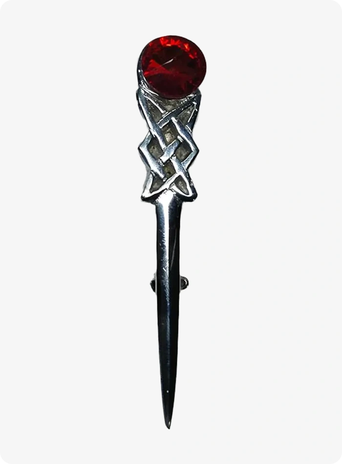 Custom Made Red Pewter Celtic Knot Kilt Pin