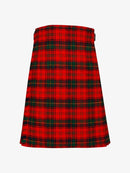 Red and green plaid kilt on a white background