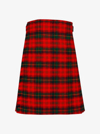 Red and green plaid kilt on a white background