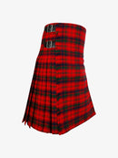 Red and black plaid kilt on a white background