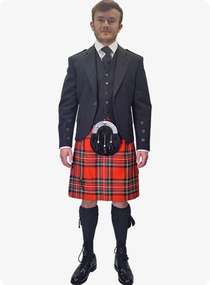 Custom made Royal Stewart Tartan Wedding Kilt Outfit