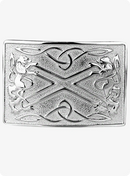 Saltire Chrome Kilt Belt Buckle