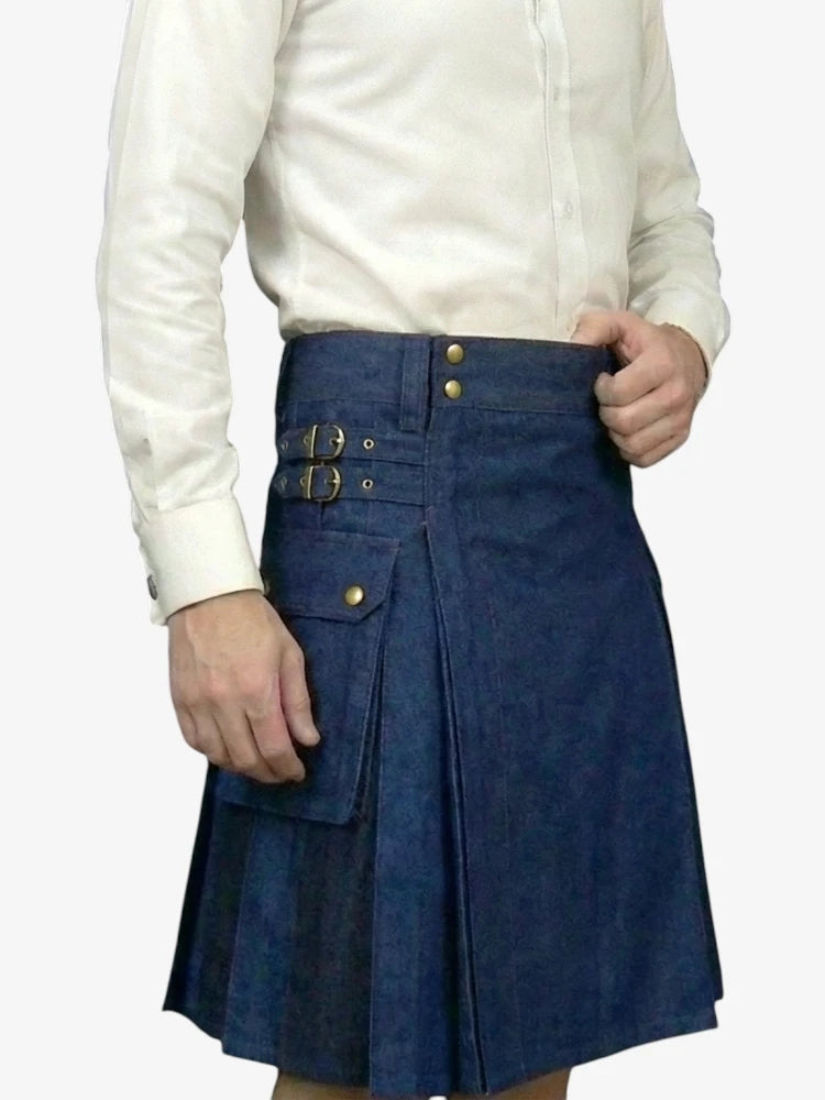 Falda Escocesa Vaquera Azul Escocesa