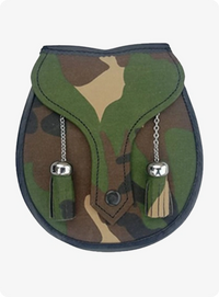 Scottish Camo Kilt Leather Sporran