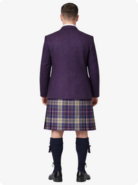 Shiel Purple Tartan Kilt And Purple Argyle Jacket Kilt Outfit
