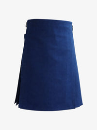 Blue kilt on a white background
