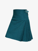 Teal kilt with a belt on a white background