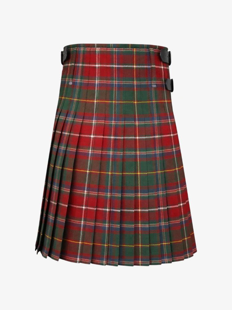 Plaid kilt with a white background
