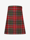 Red and green plaid kilt on a white background