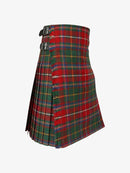 Red and green plaid kilt on a white background