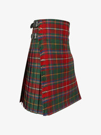 Red and green plaid kilt on a white background