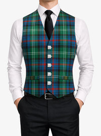 Sutherland Tartan Waistcoat Front
