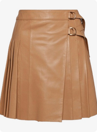 Traditional Scottish Brown Women Leather Kilt