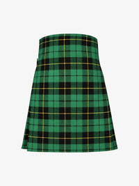 Green plaid kilt on a white background