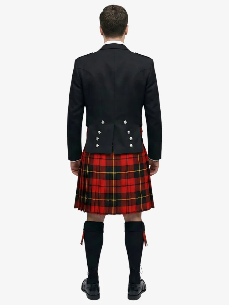 Conjunto de Kilt Prince Charlie en Tartan Wallace