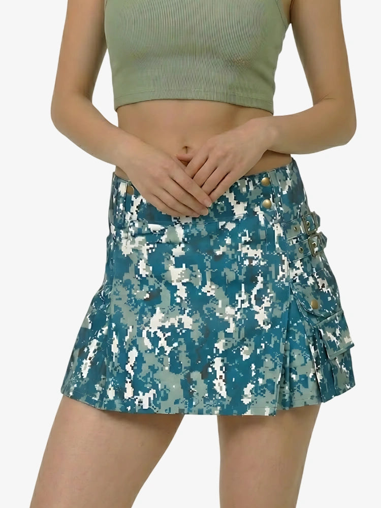Kilt Utility Camuflaje Azul para Mujer