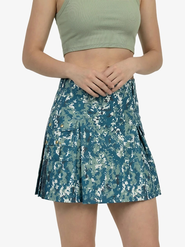 Kilt Utility Camuflaje Azul para Mujer