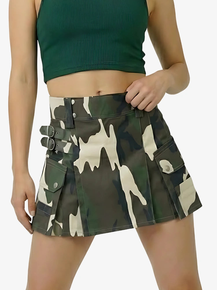 Kilt Utility Camuflaje Woodland para Mujer