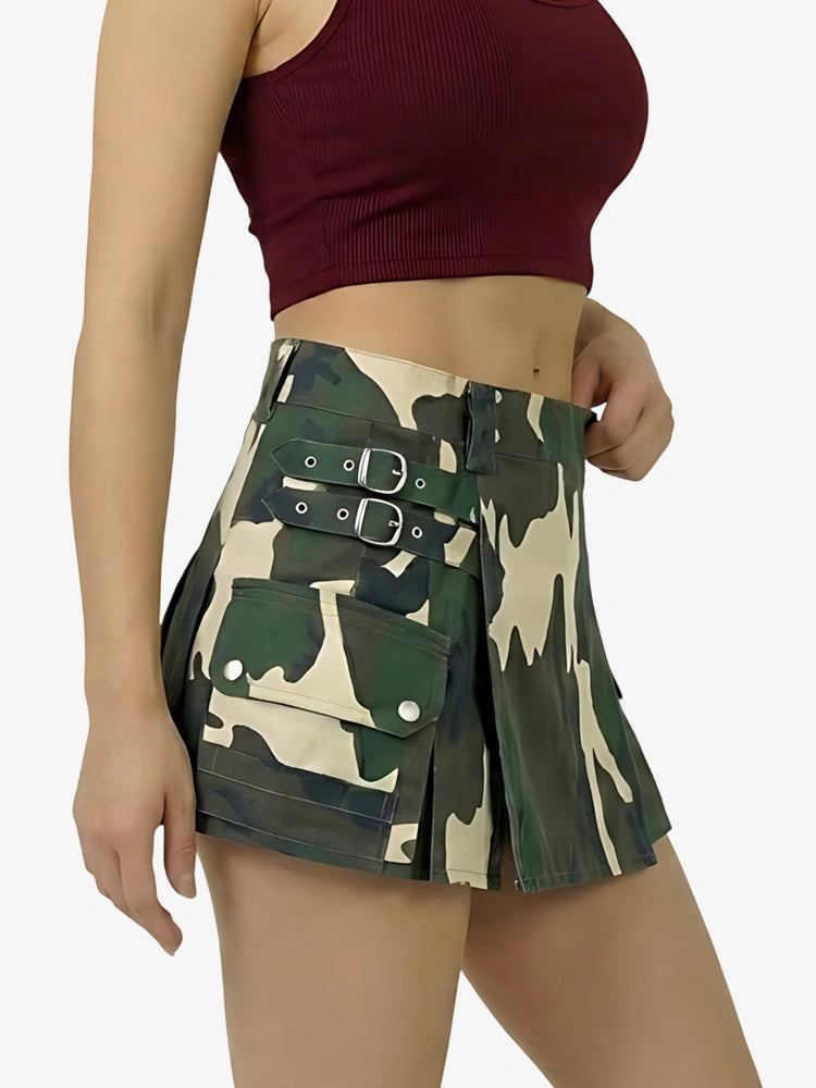 Kilt utility camuflaje woodland para mujer
