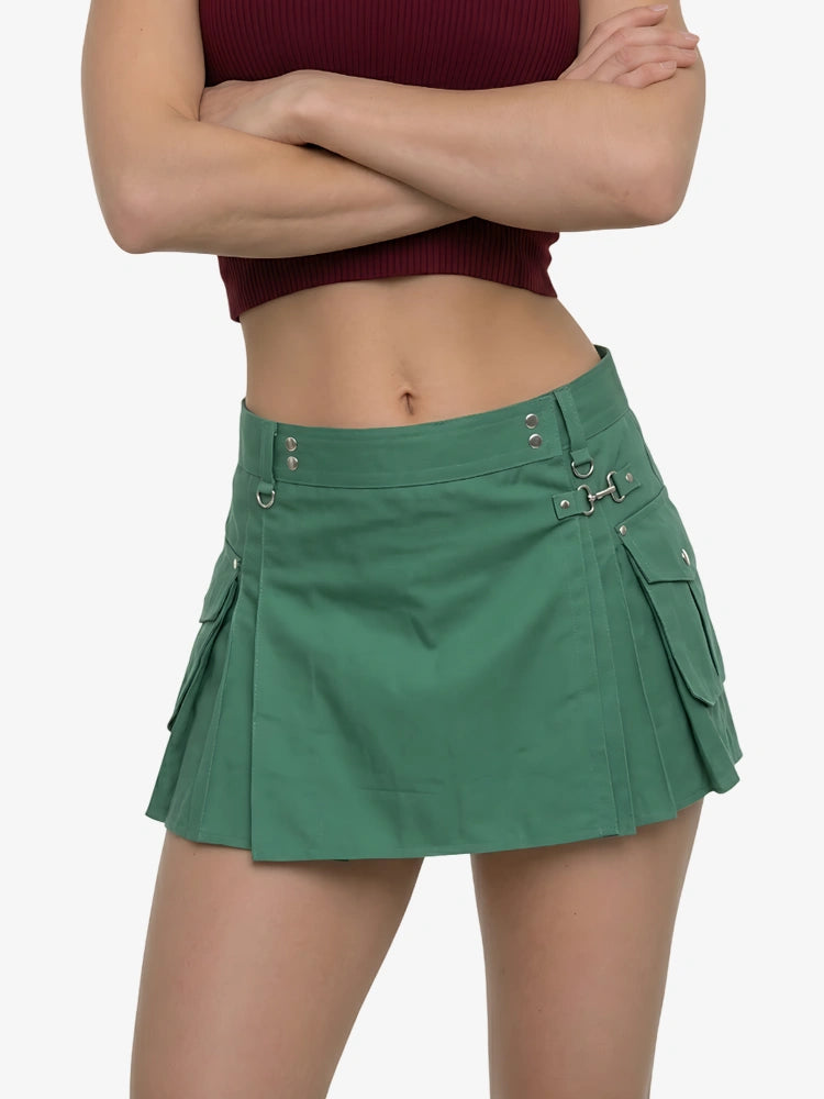 Kilt Utility Verde Bosque para Mujer