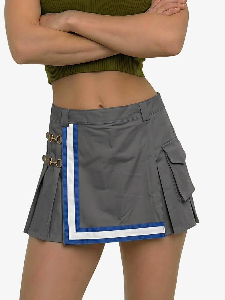 Kilt de bombero gris para mujer