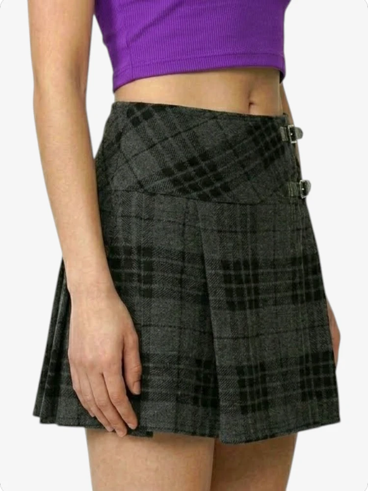Falda Tartan Hamilton Grey para Mujer