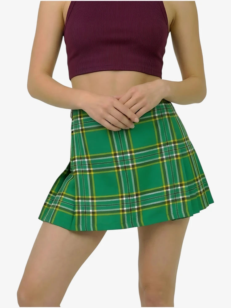 Kilt Tartan Verde Irlandés para Mujer