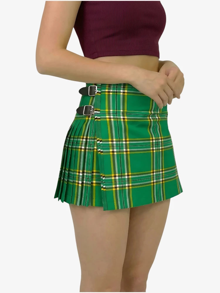 Kilt Tartan Verde Irlandés para Mujer