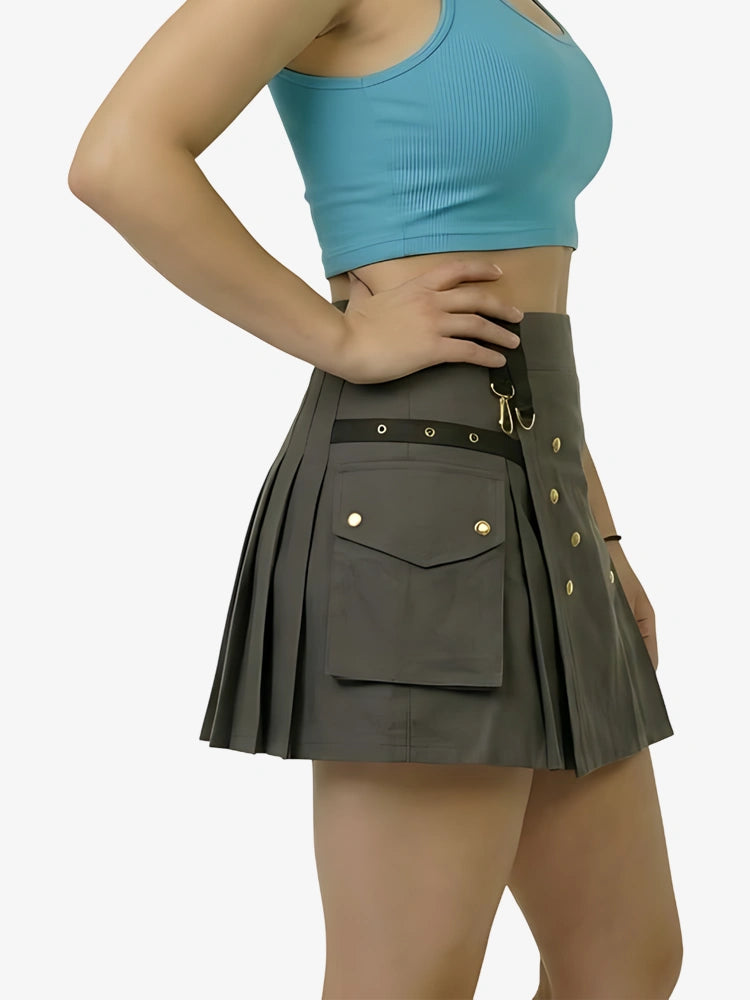 Kilt Utility Gris Escocés para Mujer