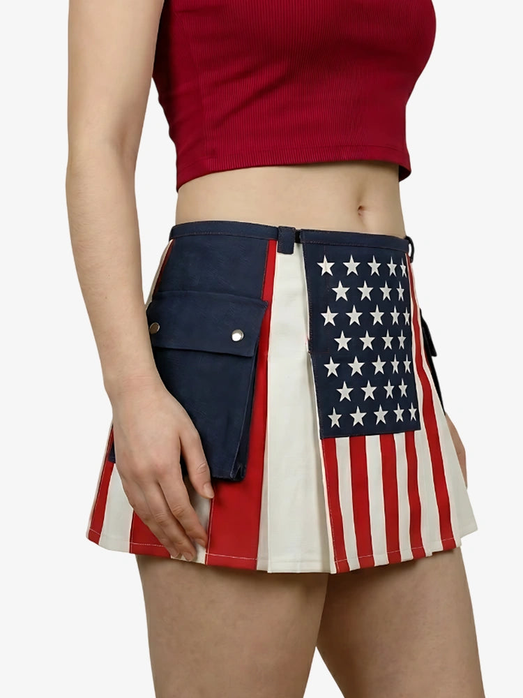 Kilt Utility Bandera de Estados Unidos Unisex para Mujer