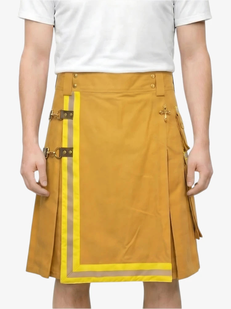 Kilt Bombero Amarillo con Ribete Reflectante