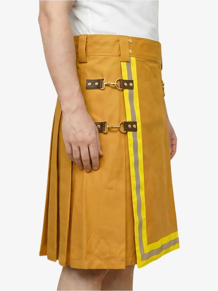 Kilt Bombero Amarillo con Ribete Reflectante
